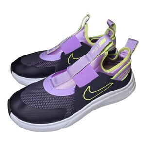 Nike Flex Plus GS Girls’ Size 6 Youth Cave Purple Light Lemon Twist Slip-On Shoe